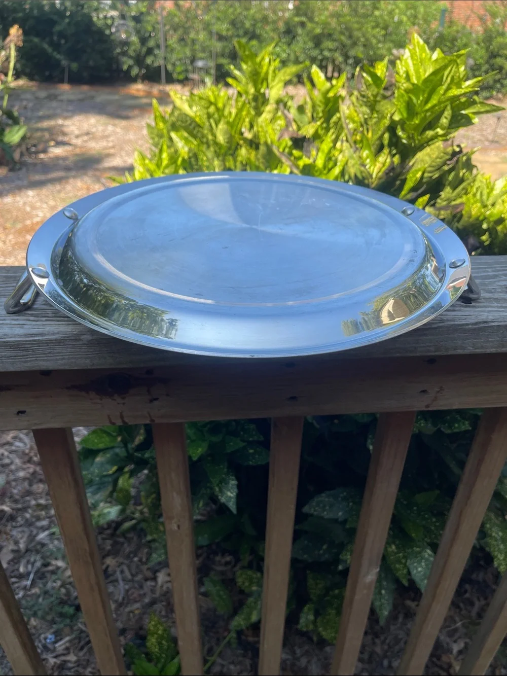 All-Clad Stainless Steel Round Serving Tray with Handles